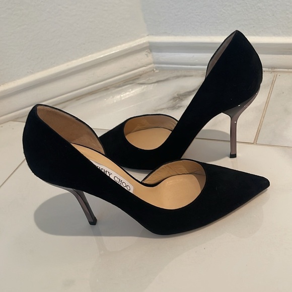 Jimmy Choo suede black pumps. - Picture 3 of 10